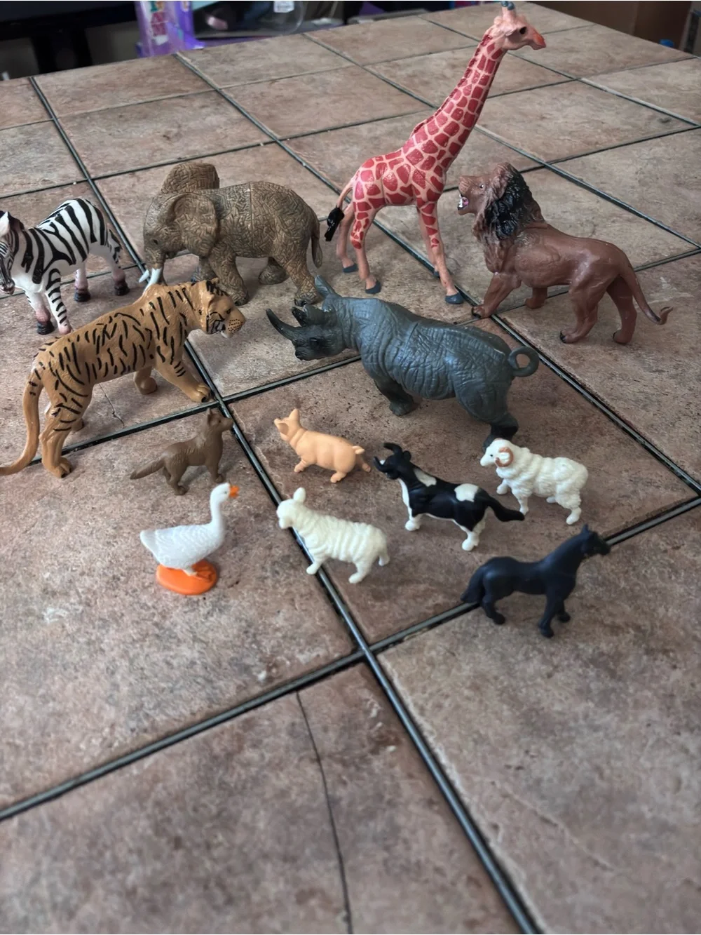 Lot Of 13  Safari Jungle Animals